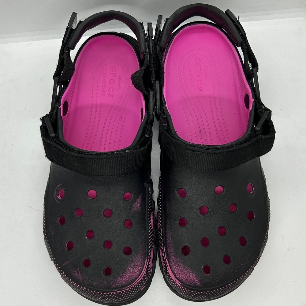 Post Malone x Crocs Duet Max Clog – Black/Pink Unisex - Men’s 10 Limited Edition - Picture 3 of 17